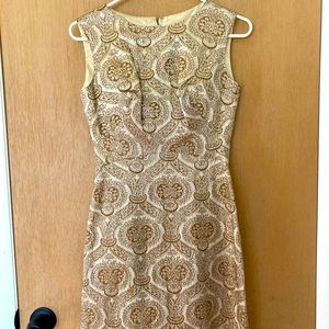 Vintage Gold Brocade Sheath